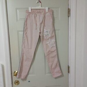Venti6 Womens Pink Jogger Pants With Sequin Star Design Size M